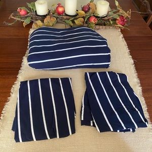 Garnet Hill Cotton Twin Duvet Cover with 2 Pillow Cases